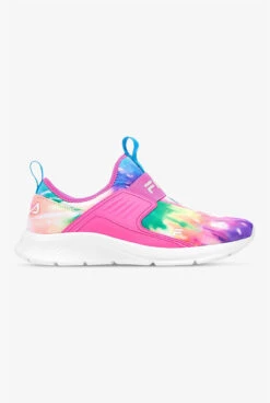 Fila Women's Accolade Evo 2 Tie Dye Multi/Sugar Plum Slip On Athletic Shoes