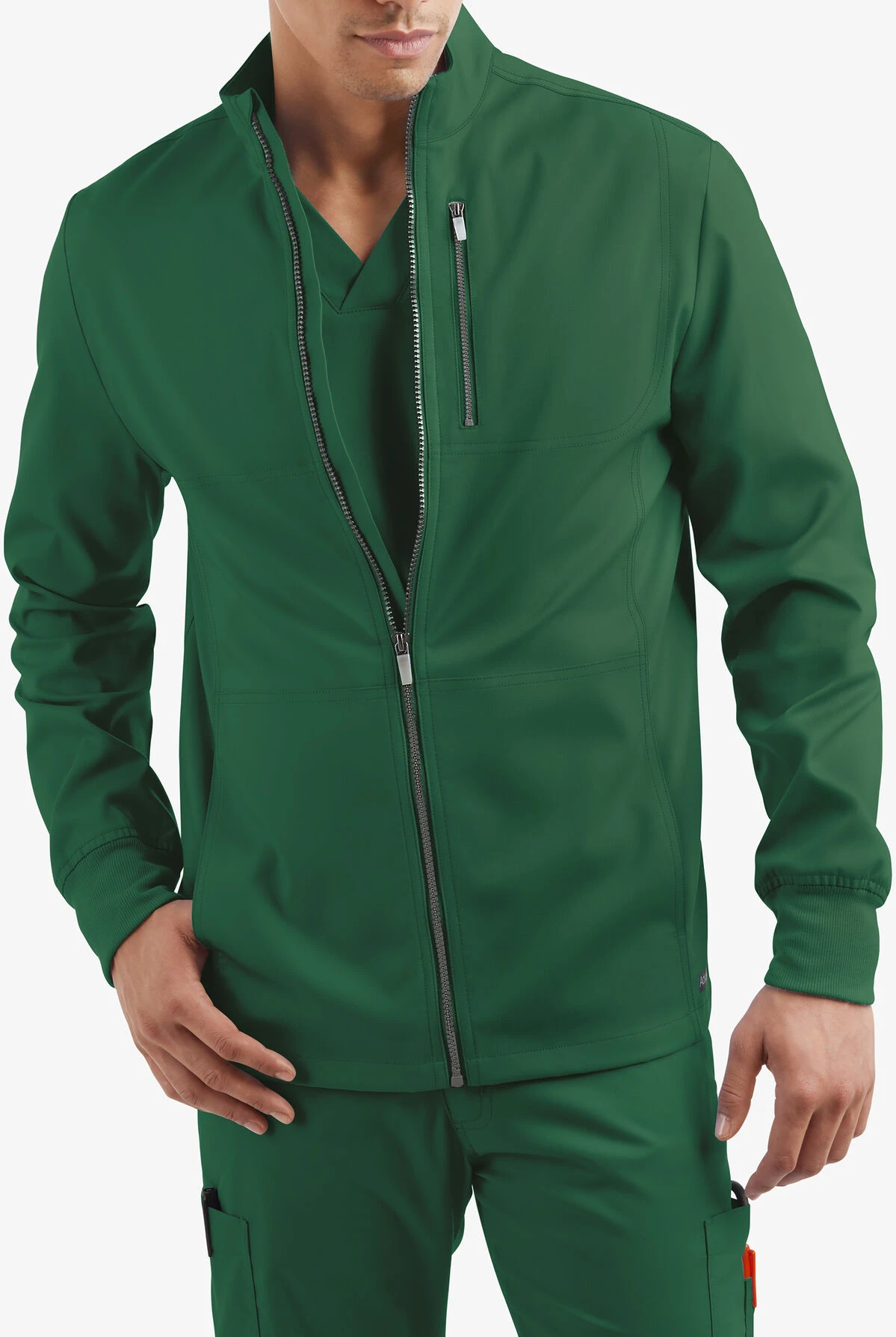 UA Butter-Soft STRETCH Men's 4-Pocket Zip Front Scrub Jacket - Image 5