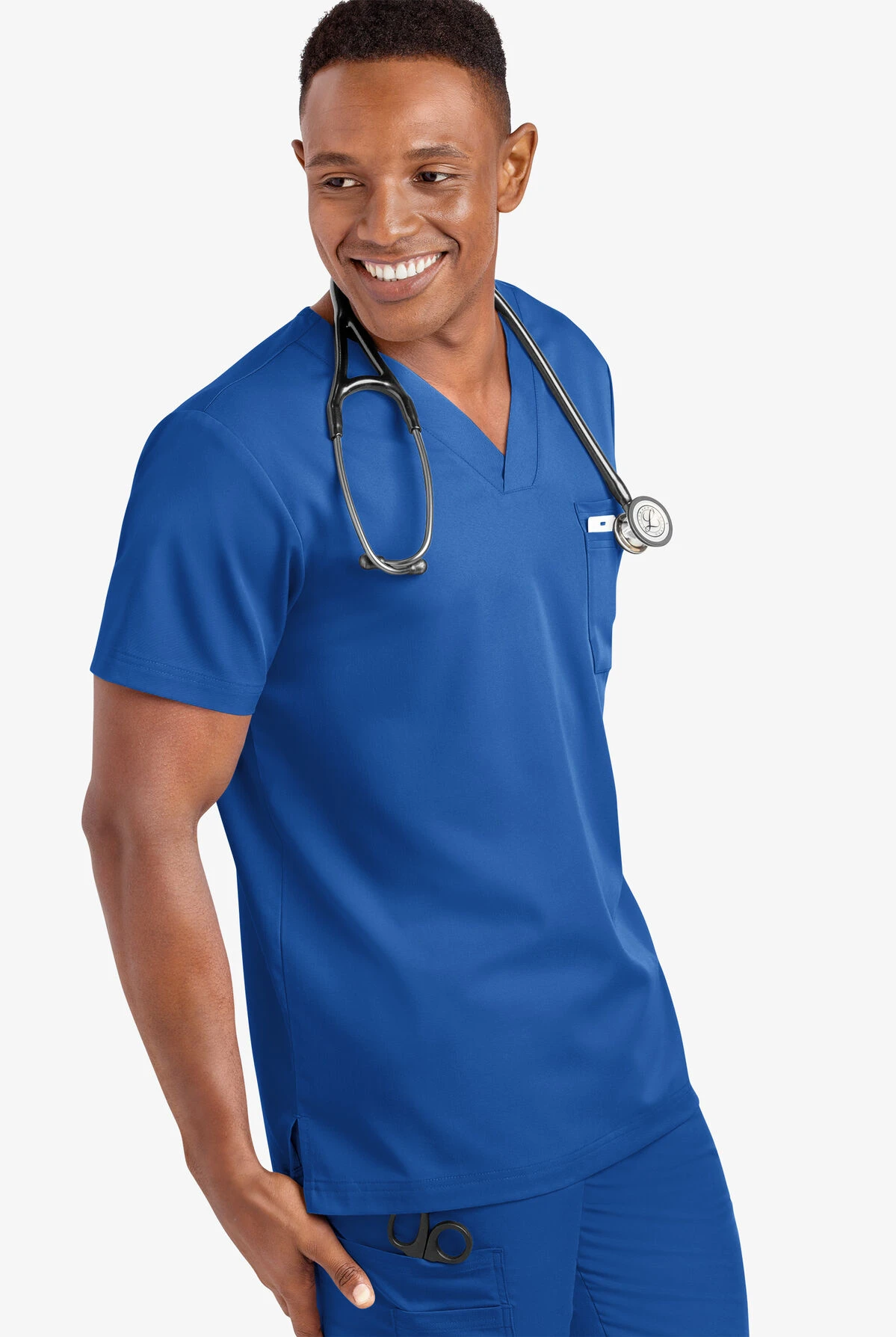 UA Advantage STRETCH Men's 4-Pocket V-Neck Scrub Top - Image 5