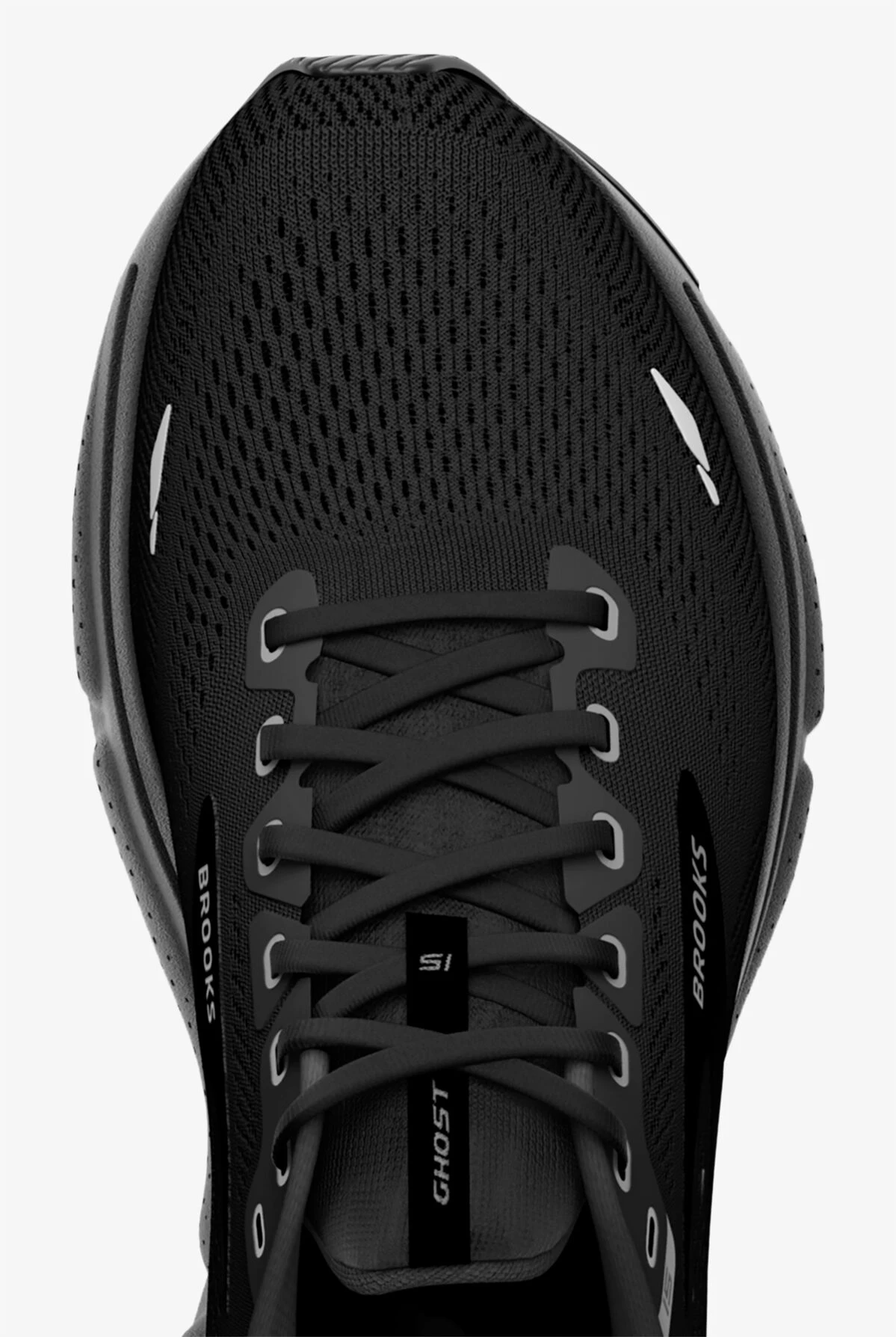Brooks Men's Ghost 15 Black Athletic Lace Up Nursing Shoes - Image 2