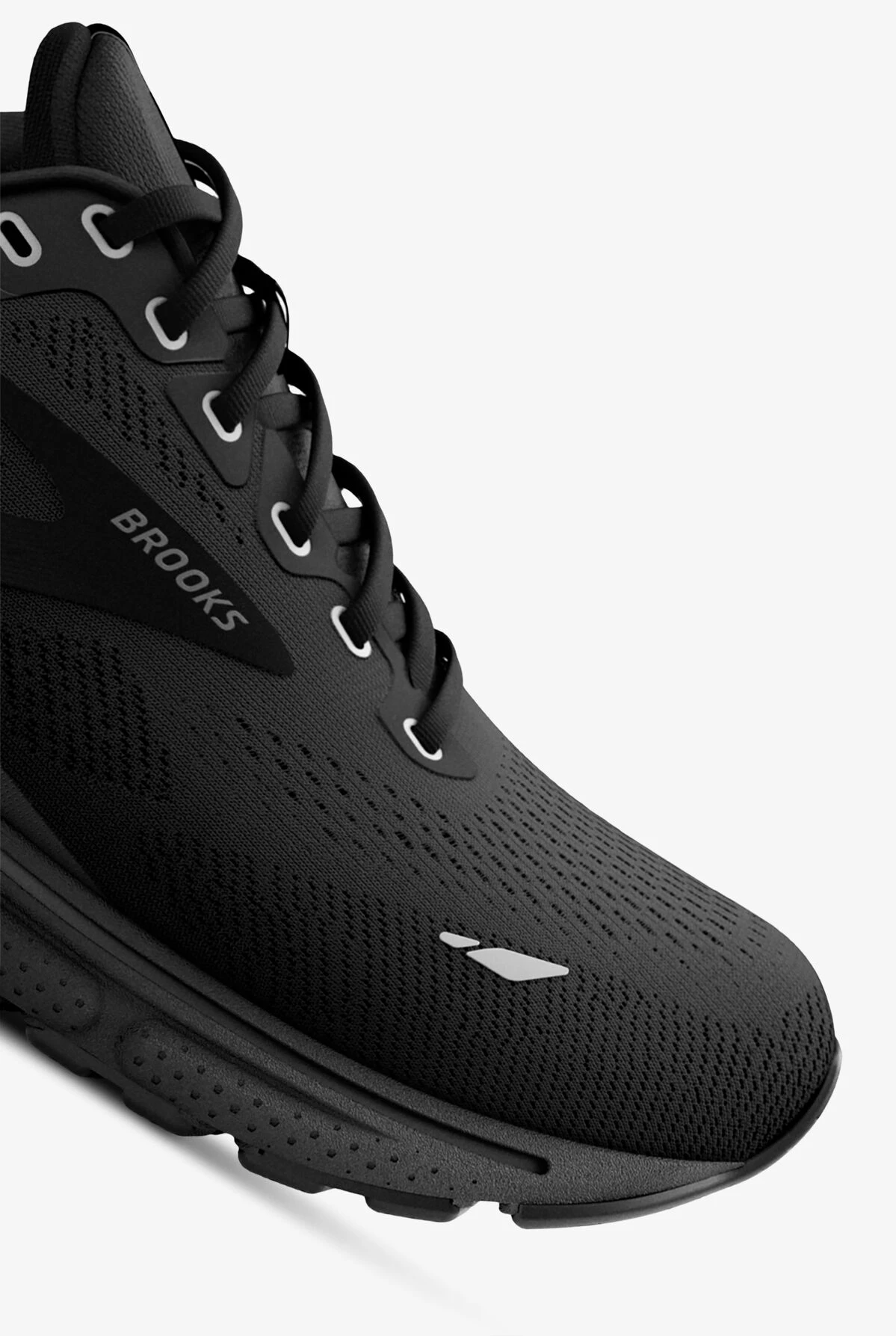 Brooks Men's Ghost 15 Black Athletic Lace Up Nursing Shoes - Image 3