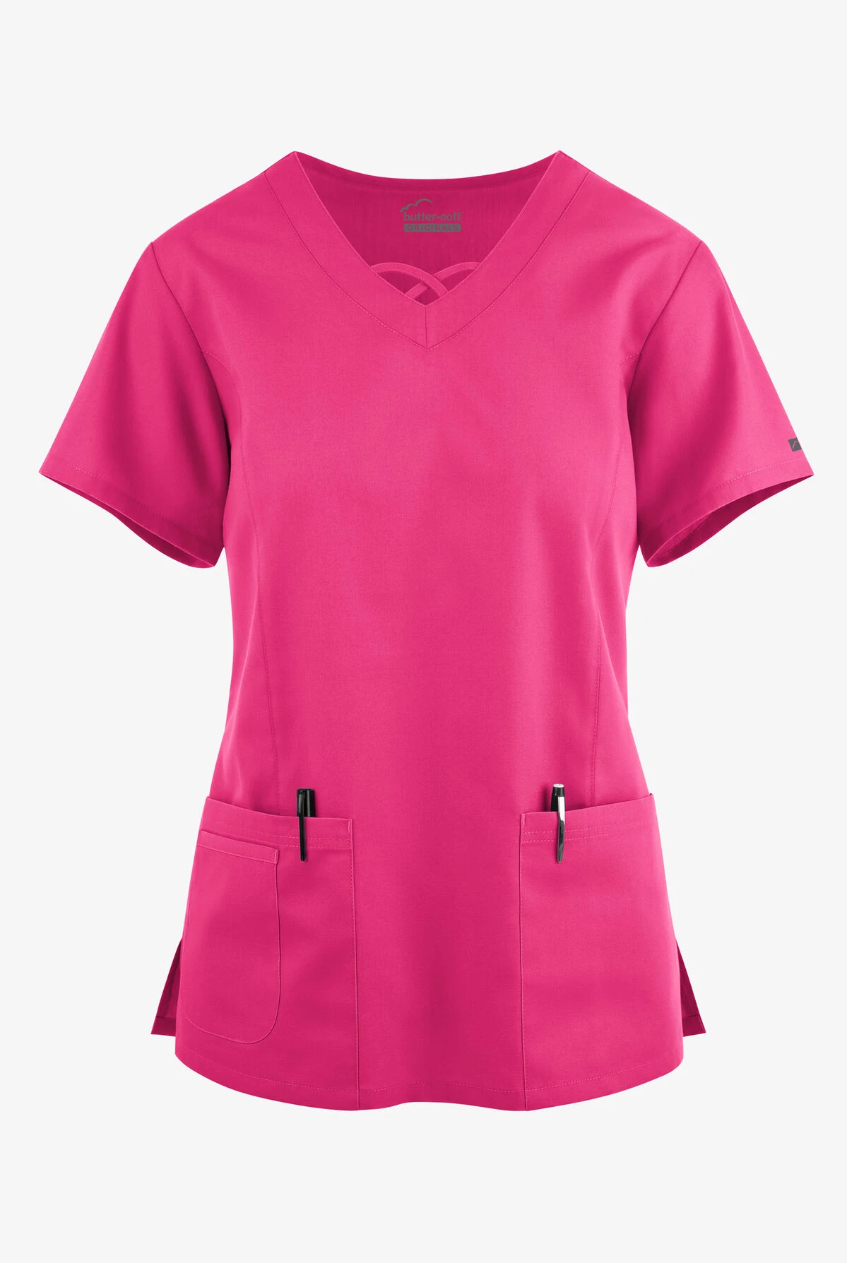 Butter-Soft Originals Women's 3-Pocket Crisscross V-Neck Scrub Top