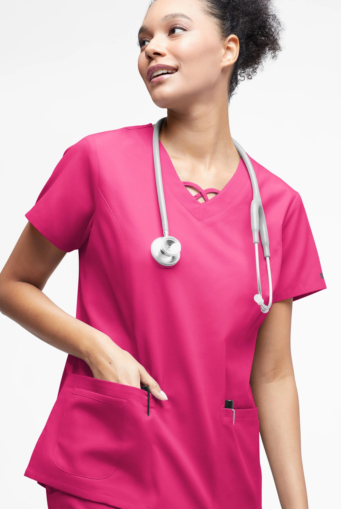 Butter-Soft Originals Women's 3-Pocket Crisscross V-Neck Scrub Top - Image 2