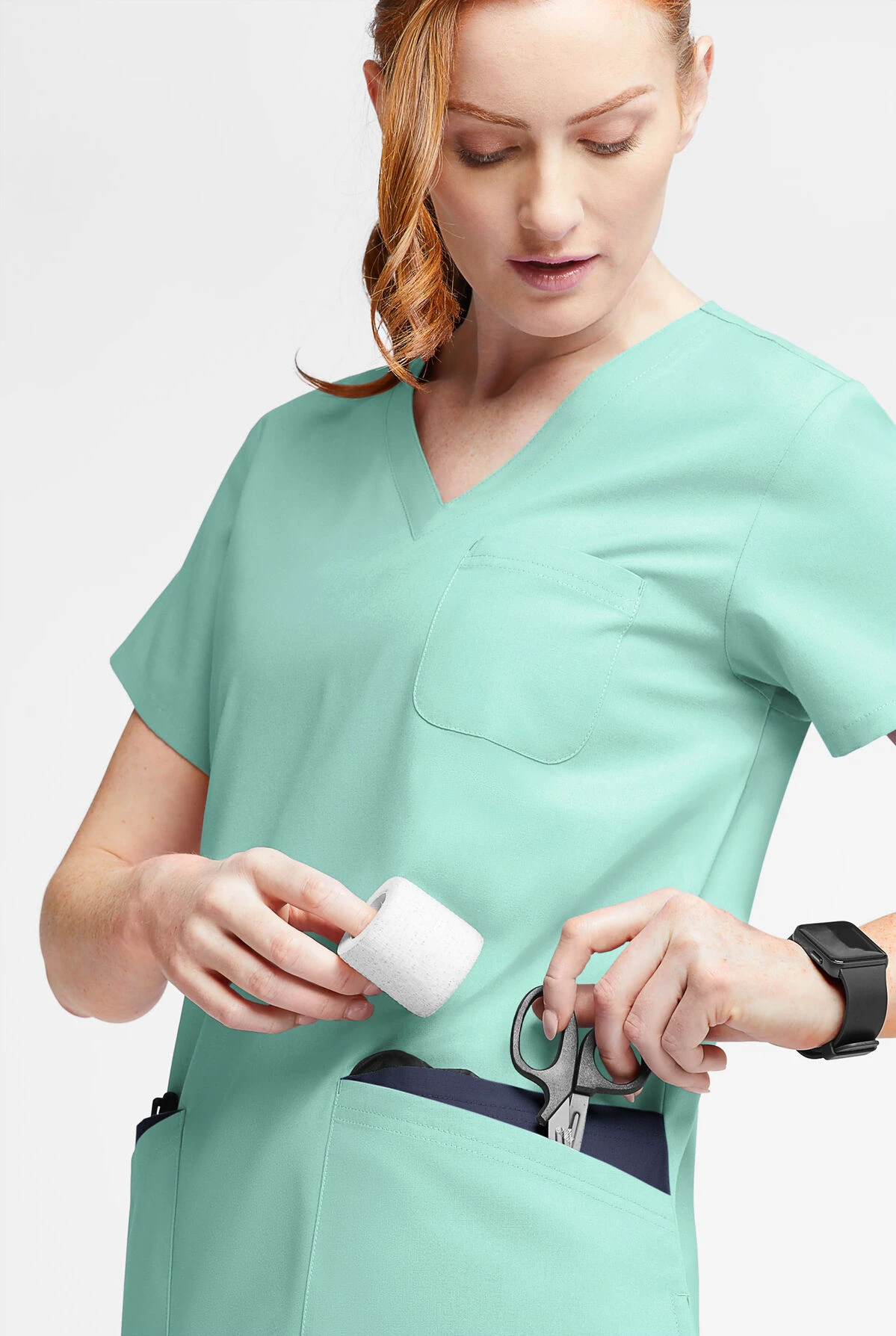 Butter-Soft Originals Women's 7-Pocket Rounded V-Neck Scrub Top - Image 4