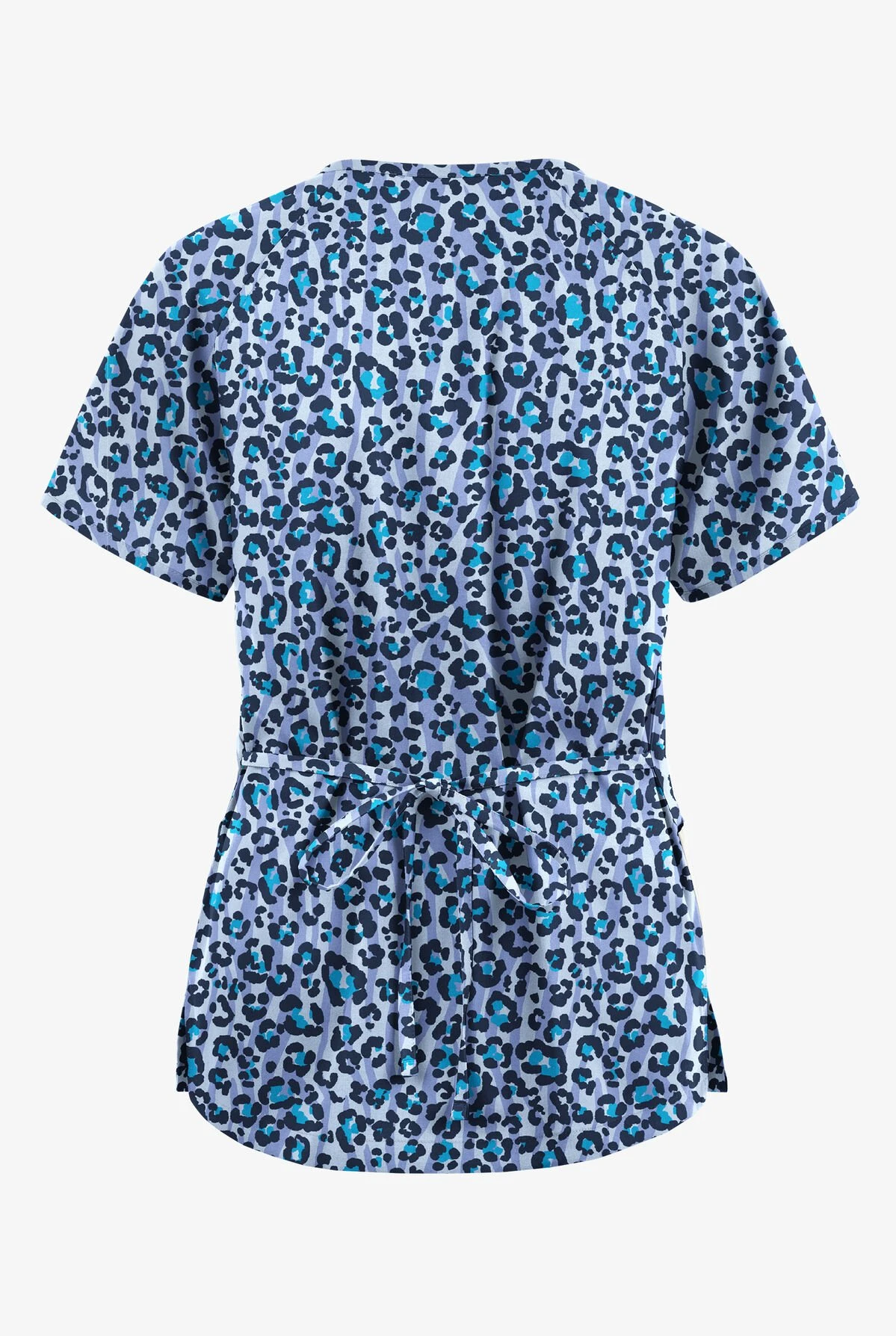 Butter-Soft Originals Jungle Mix Ceil Women's 3-Pocket Mock Wrap With Ties Printed Scrub Top - Image 2