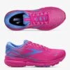 Brooks Women's Ghost 15 Pink Glo/Blue/Fuchsia Athletic Lace Up Nursing Shoes