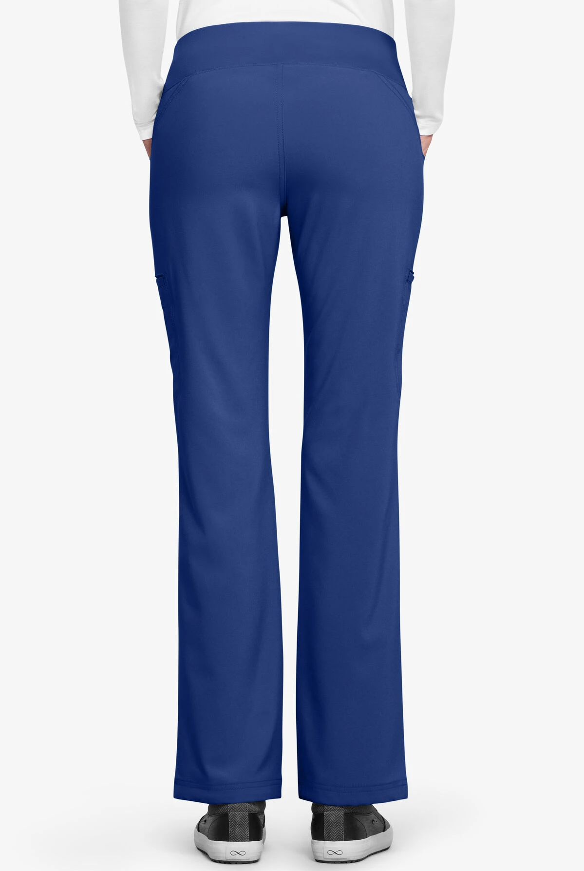 Cherokee Iflex Women's 6-Pocket STRETCH Knit Waistband Cargo Scrub Pants - Tall - Image 4