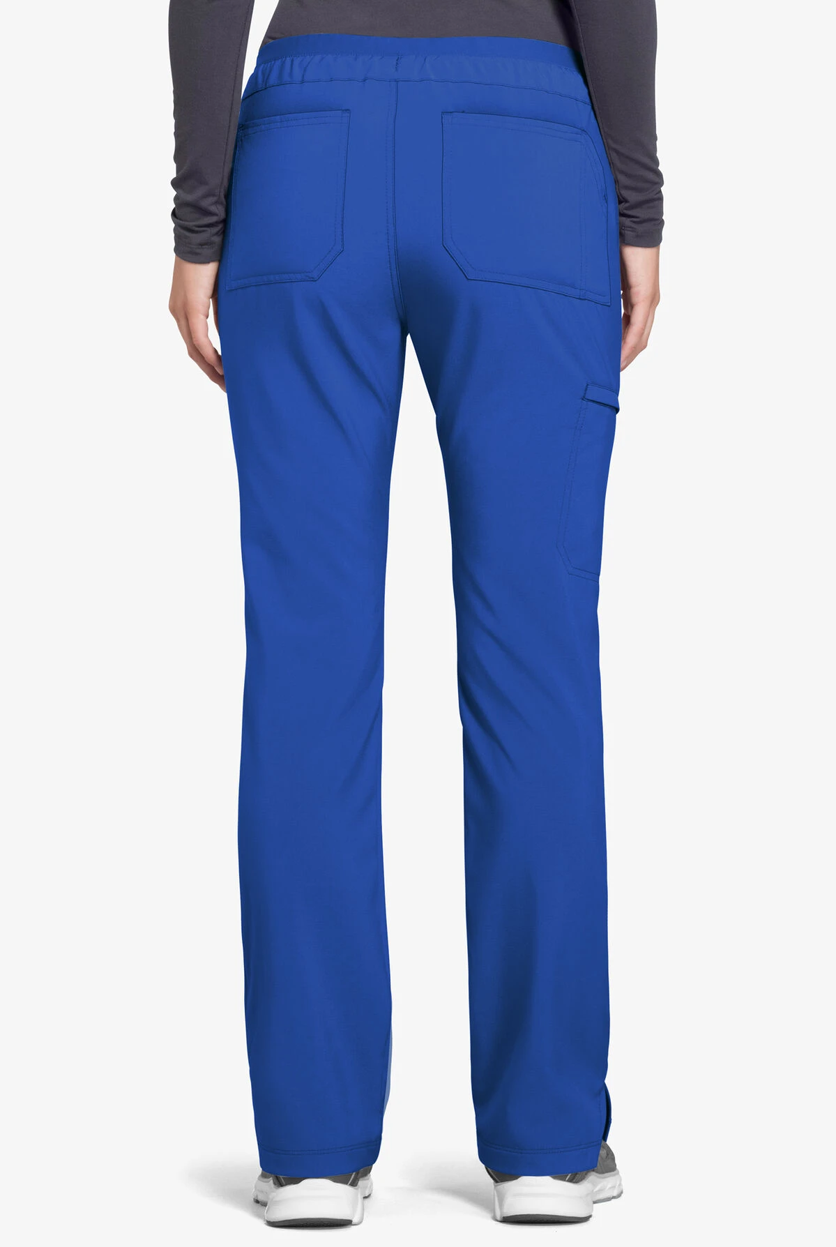 Cherokee Iflex Women's 5-Pocket STRETCH Tapered Leg Drawstring Scrub Pants - Image 2