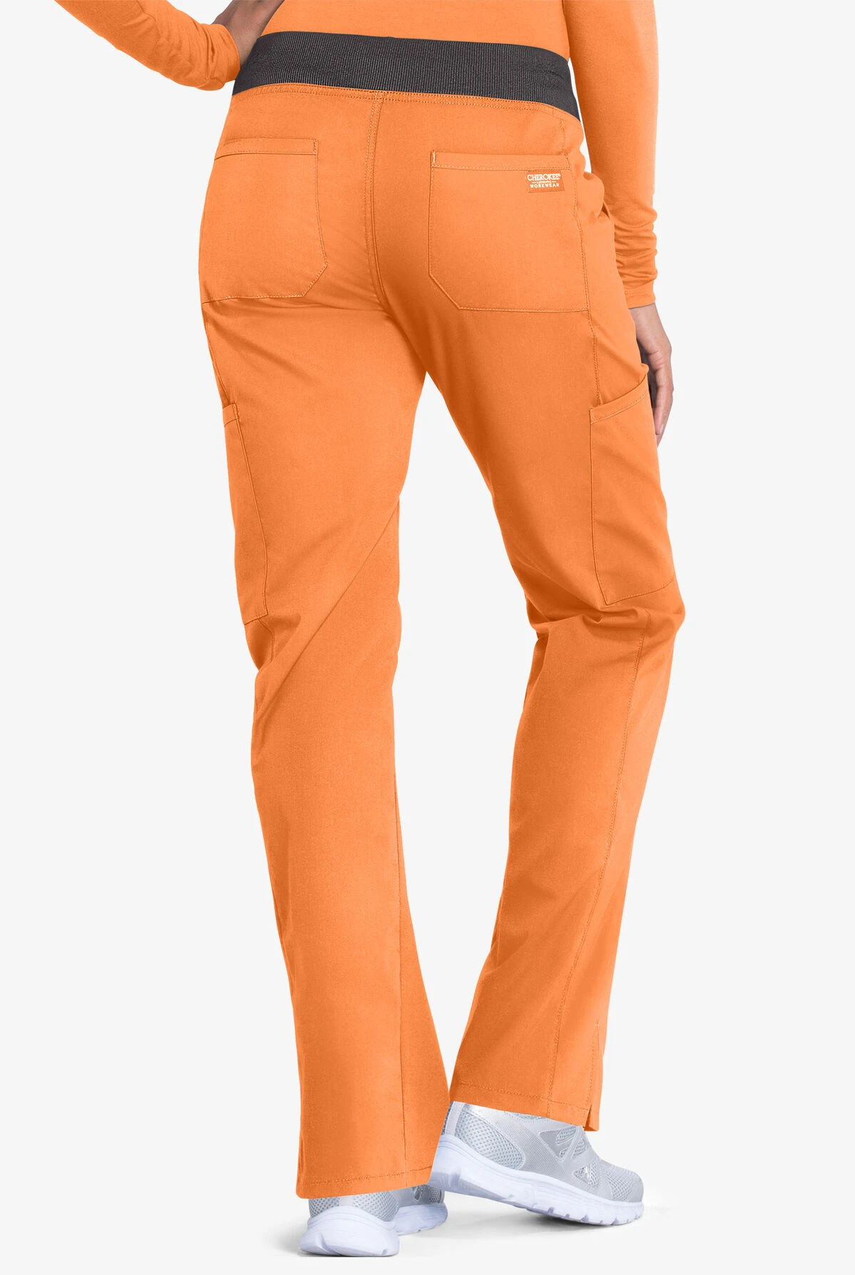 Cherokee Workwear Professionals Women's 6-Pocket STRETCH Pull-On Scrub Pants - Image 2