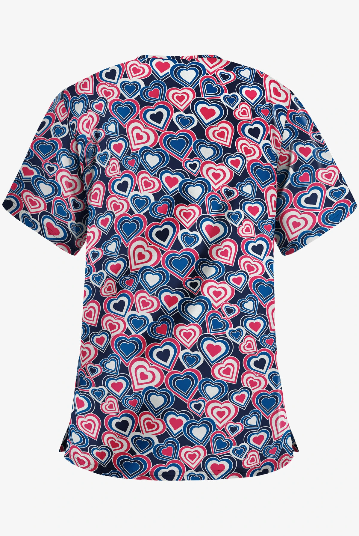 UA Lota' Love Royal Women's 3-Pocket V-Neck Print Scrub Top - Image 2