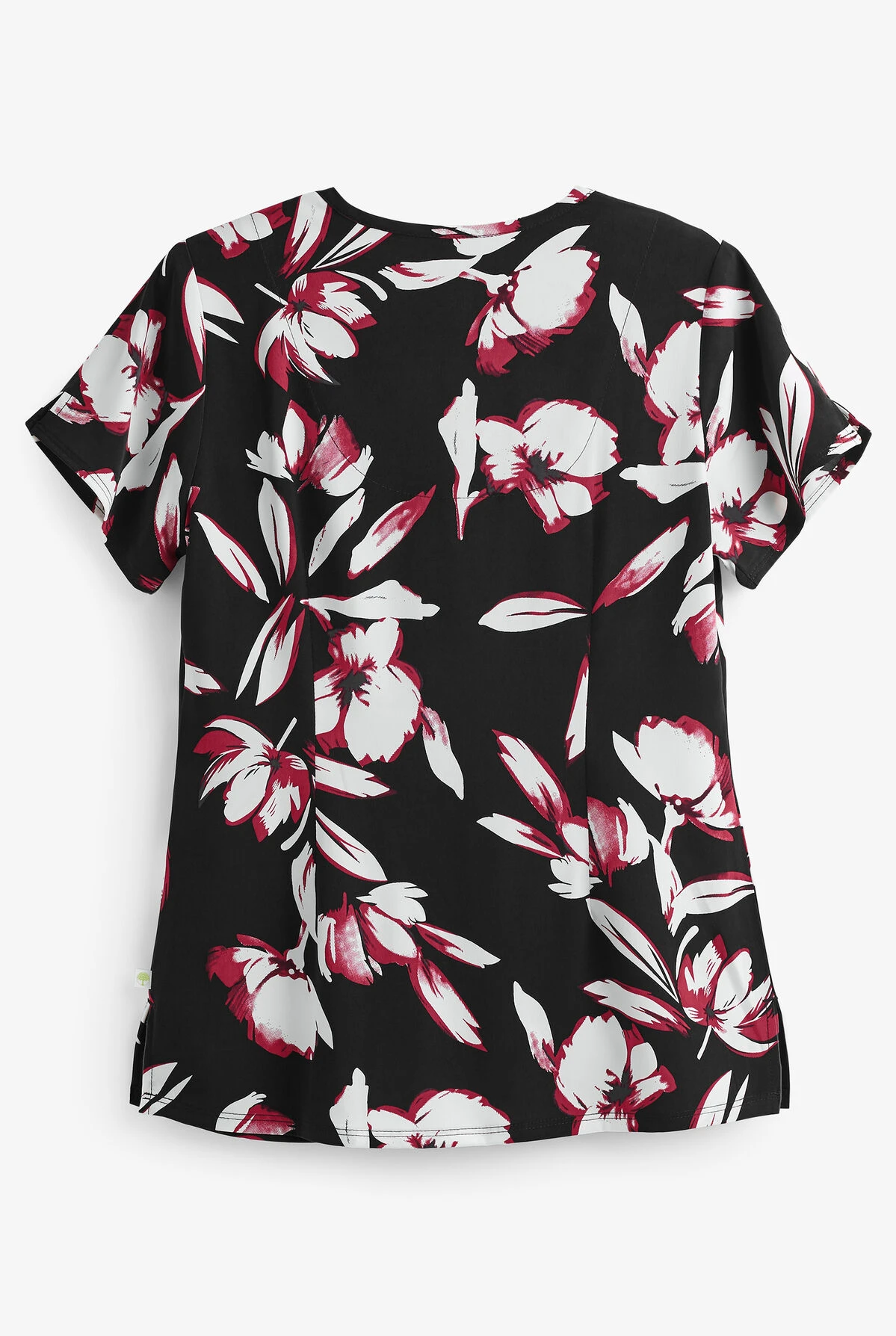Healing Hands Premiere Isabel Exquisite Floral Women's 2-Pocket V-Neck Print Scrub Top - Image 2