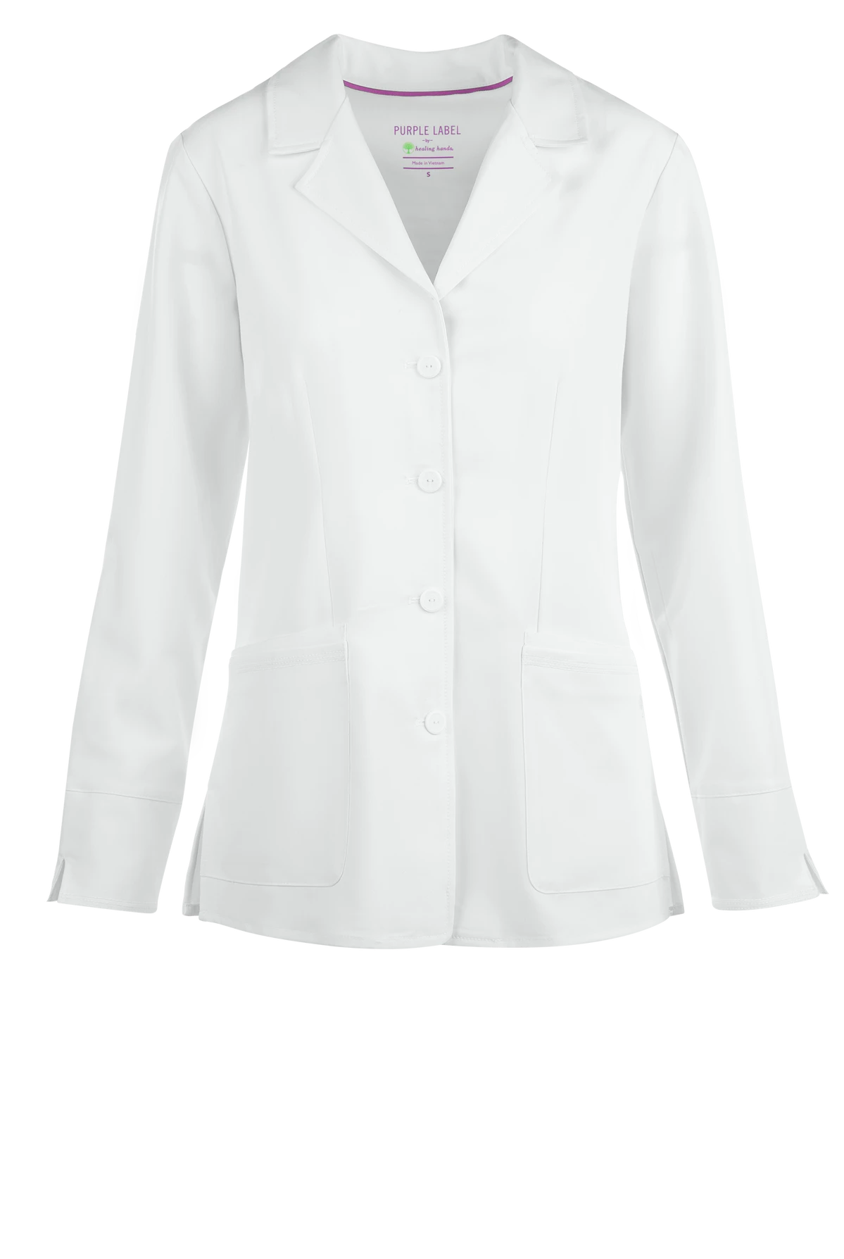 Healing Hands White Coat Minimalist Women's 29" 3-Pocket STRETCH Lab Coat