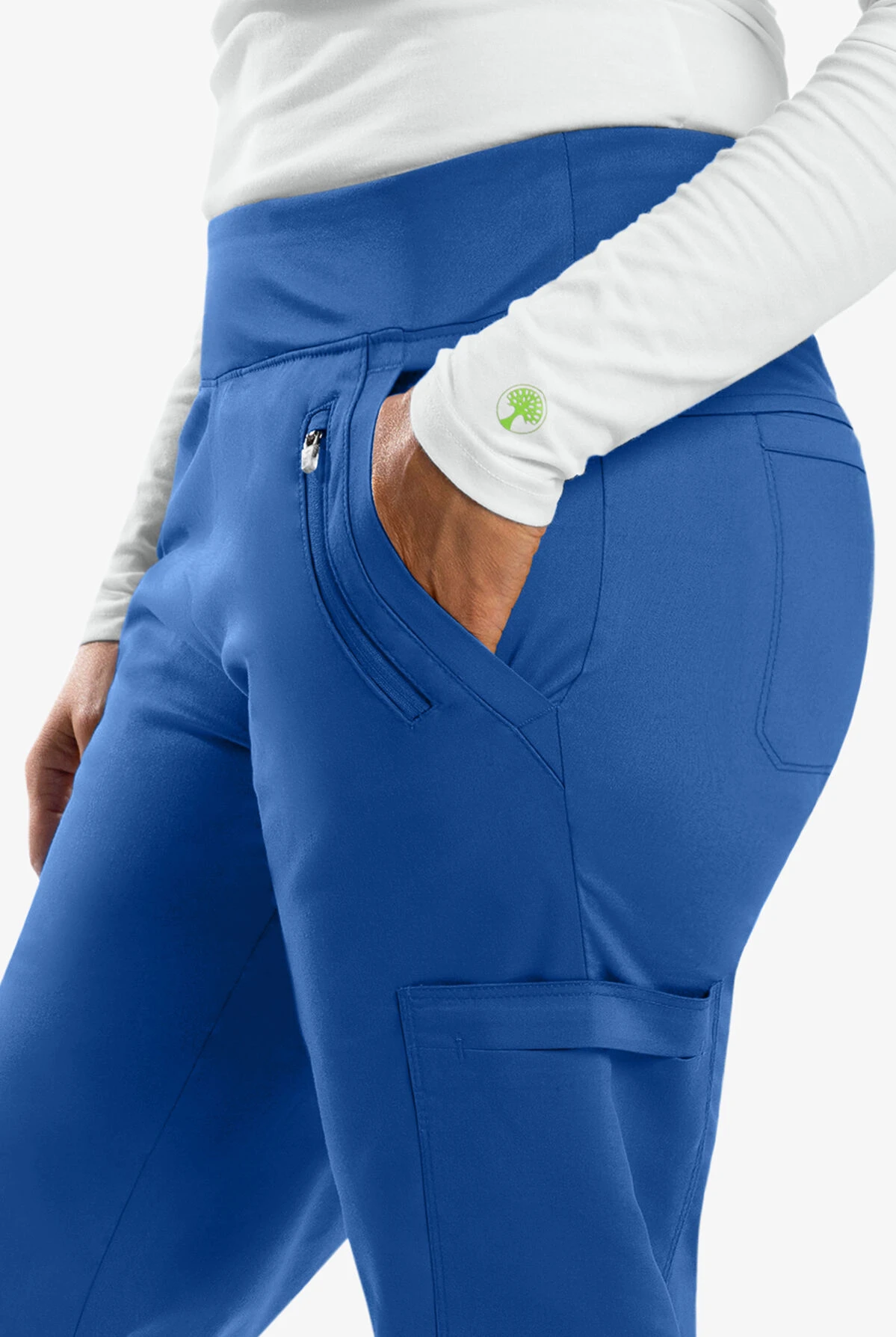 Healing Hands Purple Label Tyra Women's 8-Pocket STRETCH Slim Yoga Scrub Pants - Petite - Image 3