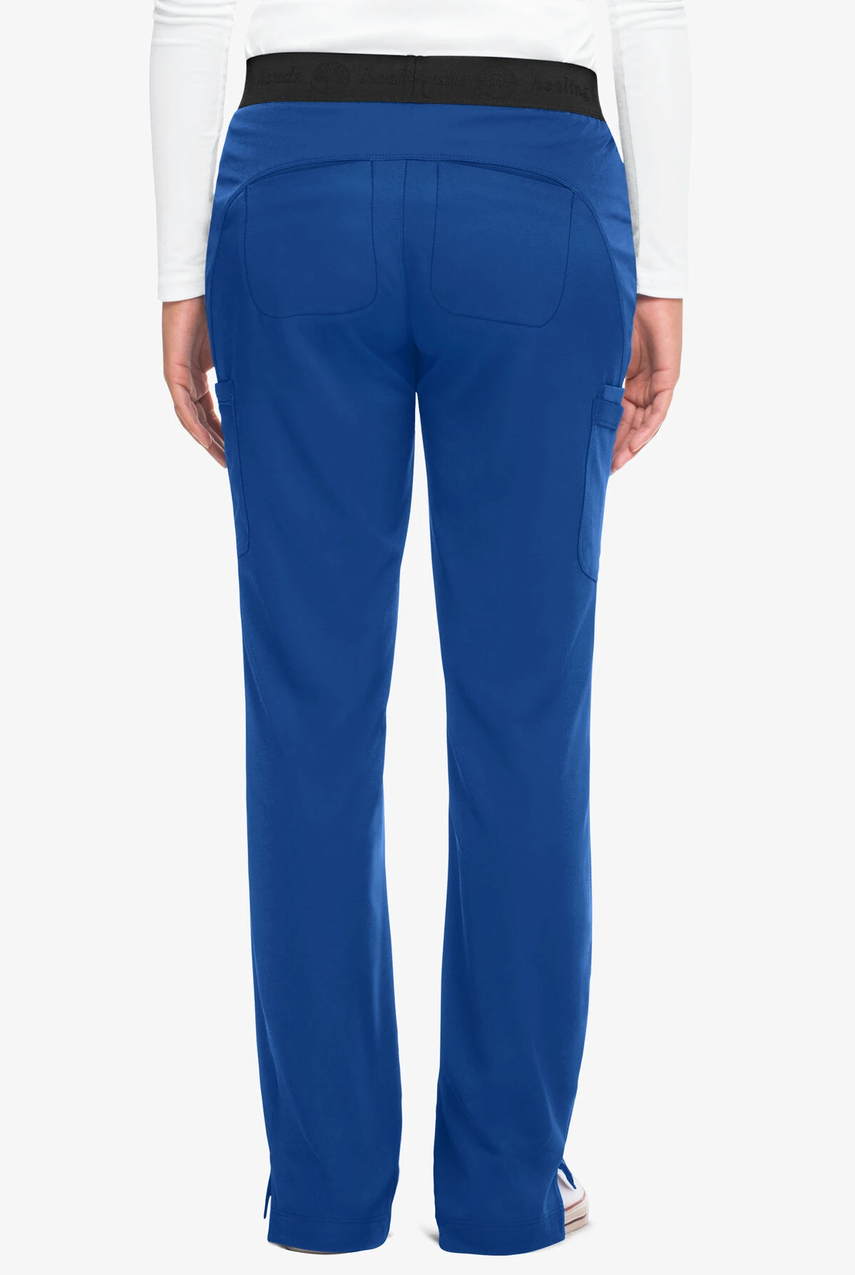 HH Works By Healing Hands Rachel Women's 7-Pocket STRETCH Elastic Waist Scrub Pants - Petite - Image 2