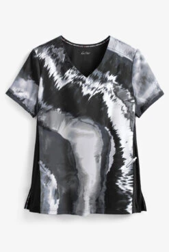 Koi Lite⢠Platinum Marble Women's 2-Pocket V-Neck Print Scrub Top