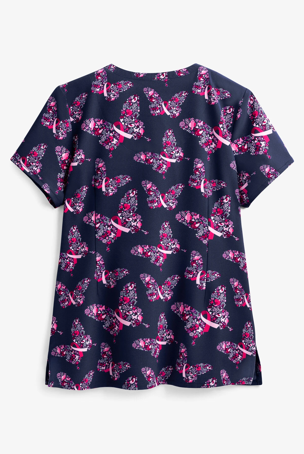 Maevn Graceful Strength Women's 3-Pocket V-Neck Print Scrub Top - Image 2