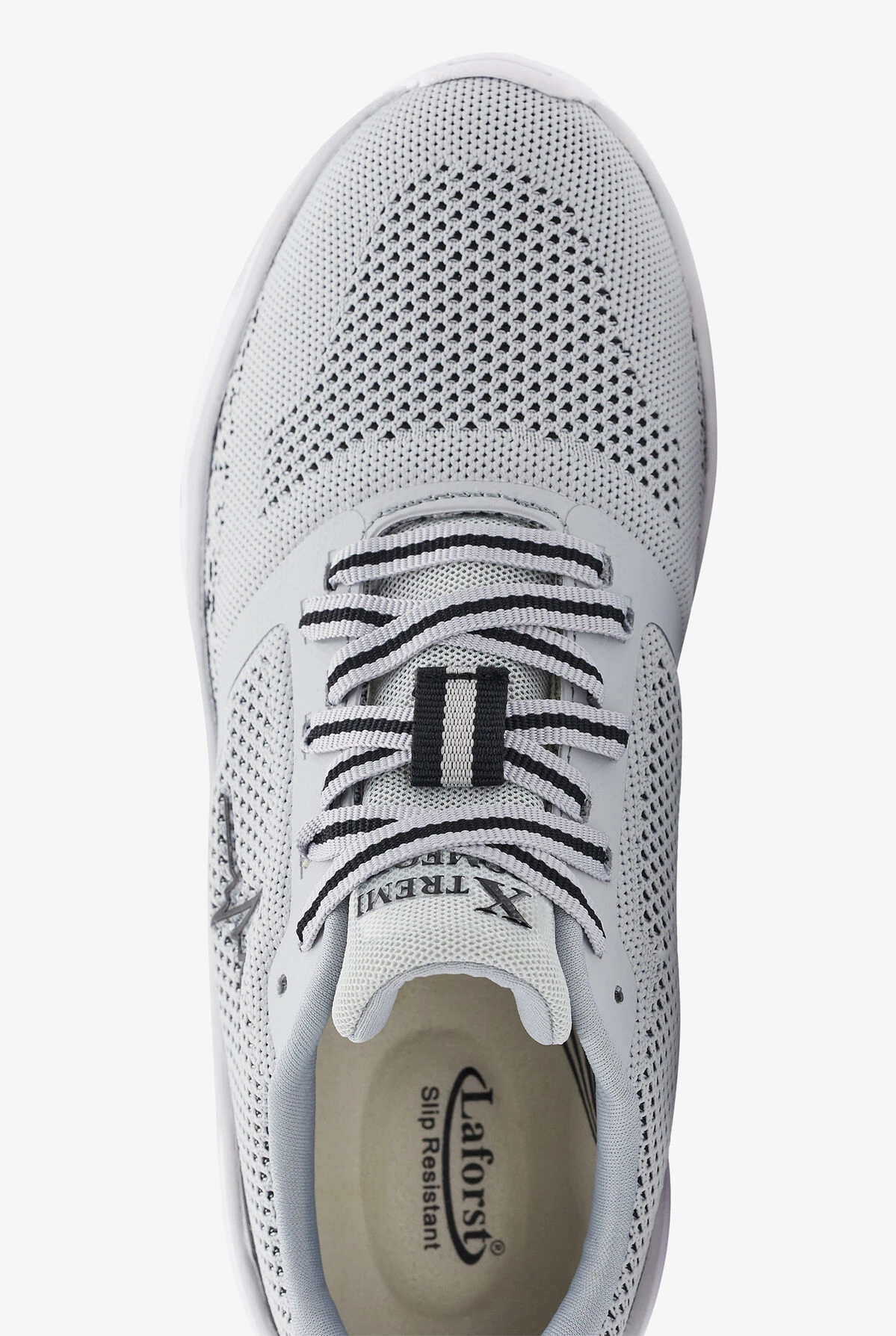 LaForst Men's Extreme Comfort Heart Beat Gray Athletic Lace Up Nursing Shoes - Image 2