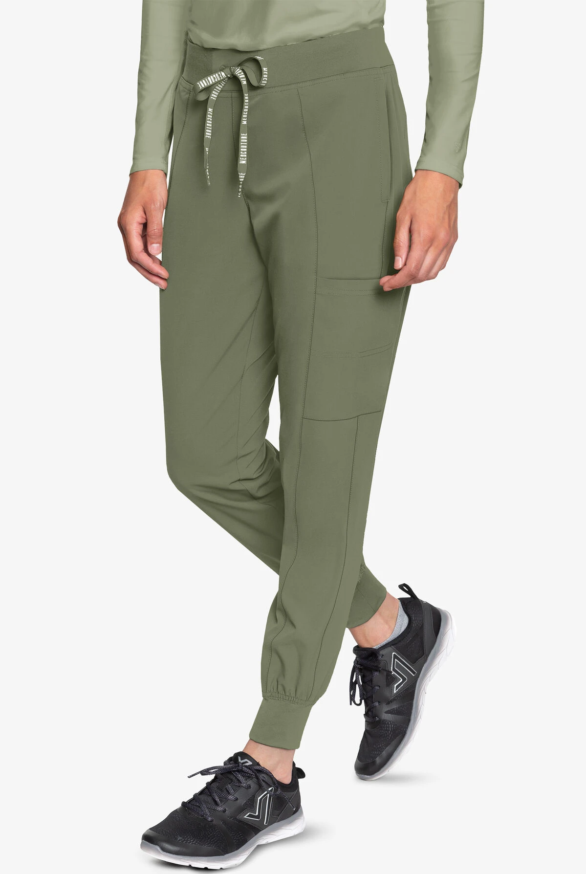 Med Couture Peaches Women's 4-Pocket STRETCH Seamed Cargo Jogger Scrub Pants