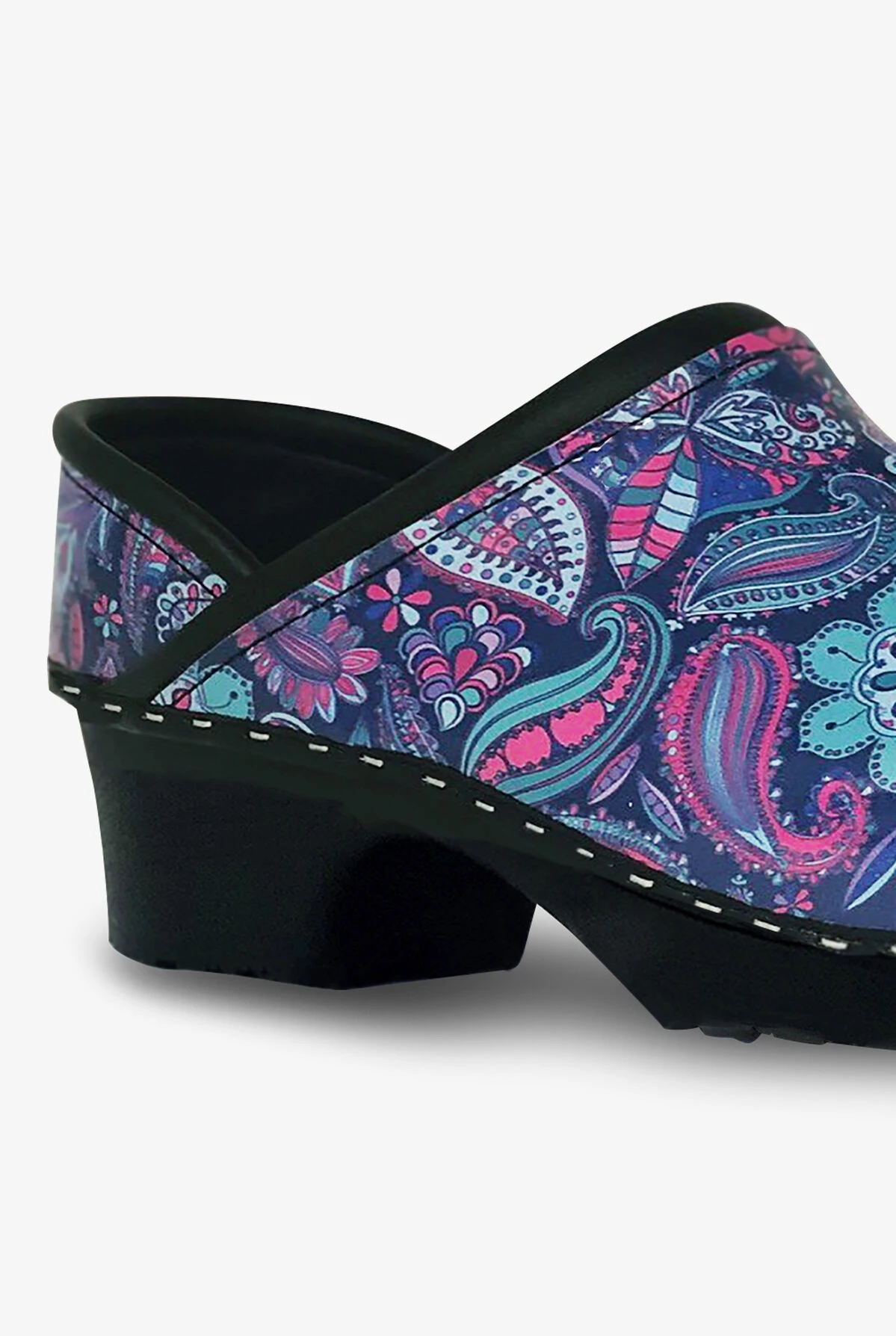 C&C Sweden Women's Perfect In Paisley Patent Leather Nursing Clogs - Image 2