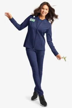 ReSurge Quartz Women’s 6-Pocket Long Sleeve Zip Front Scrub Jacket