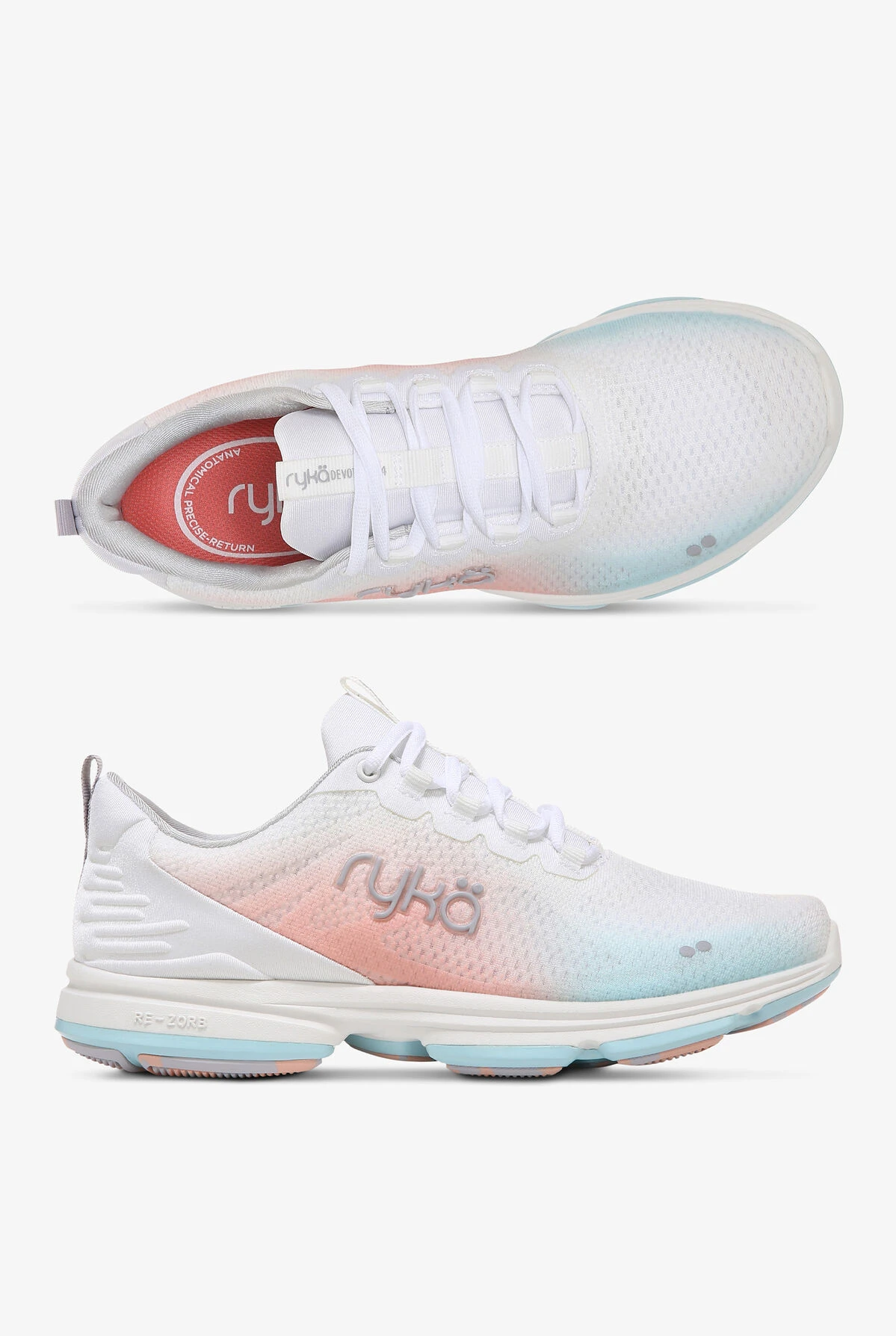 Ryka Women's Devotion Plus 4 Brilliant White Athletic Lace Up Nursing Shoes