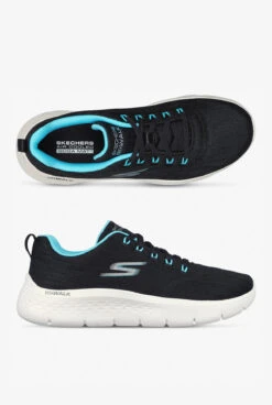 Skechers Performance Women's Go Walk Flex Striking Look Black Athletic Lace Up Nursing Shoes