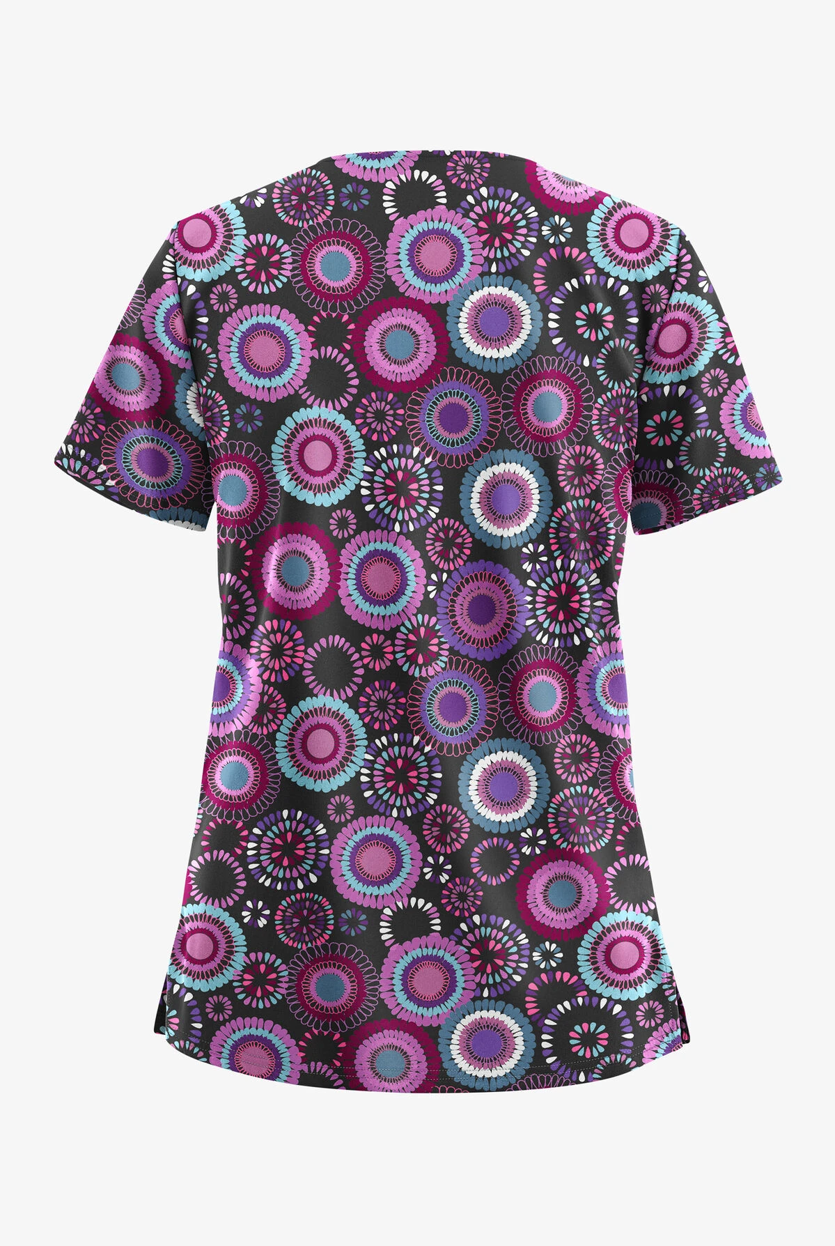 UA Butter-Soft STRETCH Odessa Floral Women's 2-Pocket V-Neck Print Scrub Top - Image 2