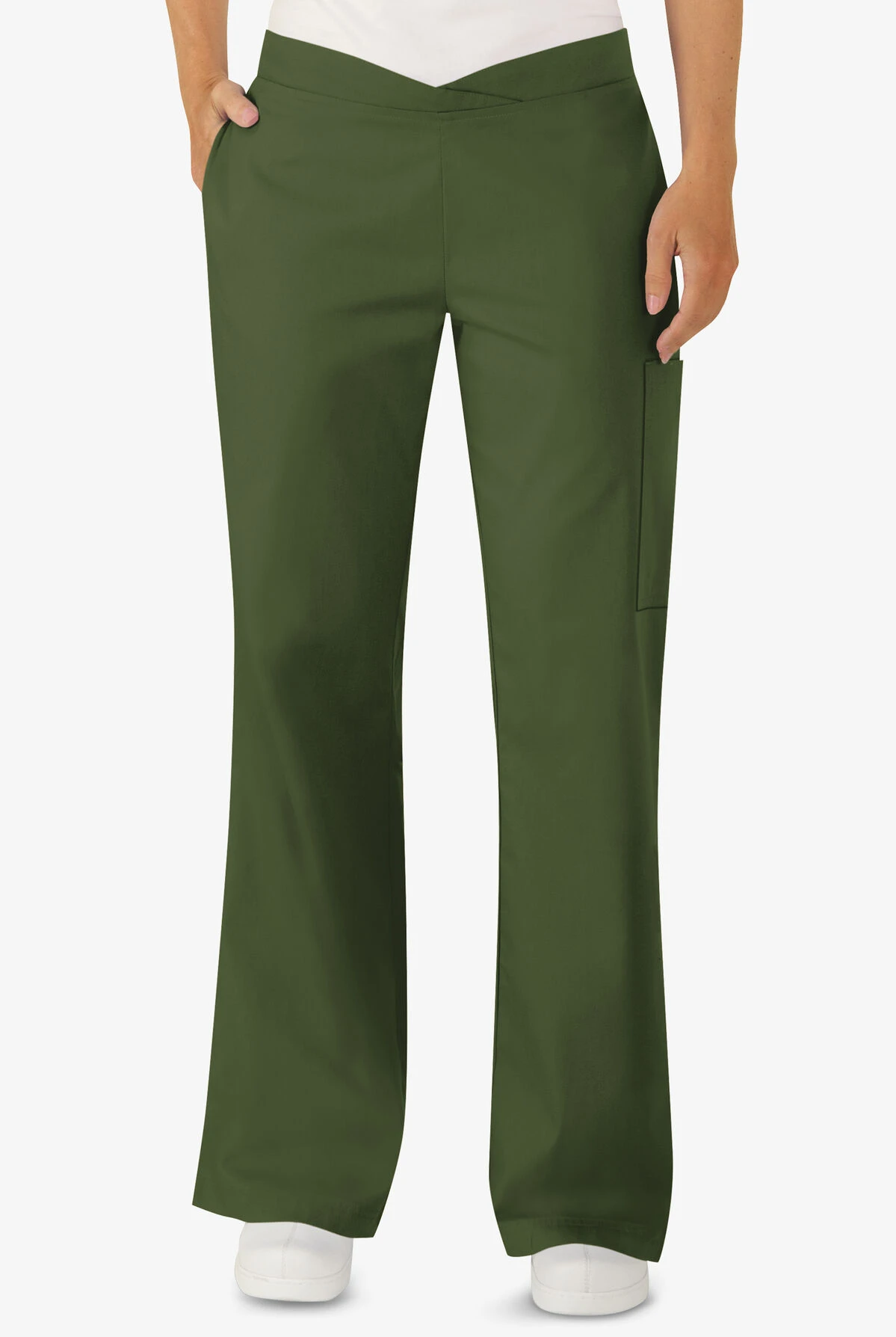 Butter-Soft Core By UA™ Women's 4-Pocket Front Crossover Waistband Scrub Pants - Image 3