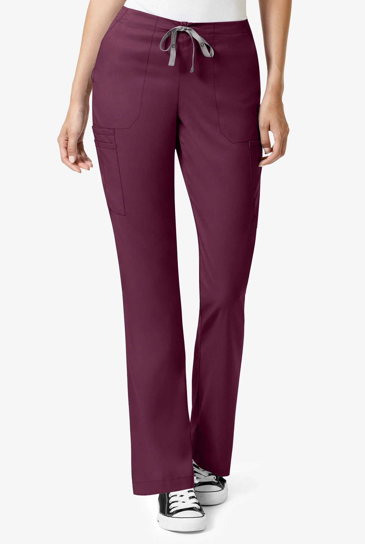 WonderWink PRO Women's 6-Pocket STRETCH Drawstring Cargo Scrub Pants - Petite