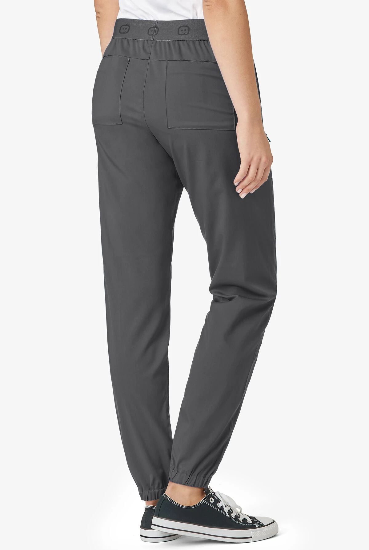 WonderWink PRO Women's 8-Pocket STRETCH Elastic Waist Cargo Jogger Scrub Pants - Image 3