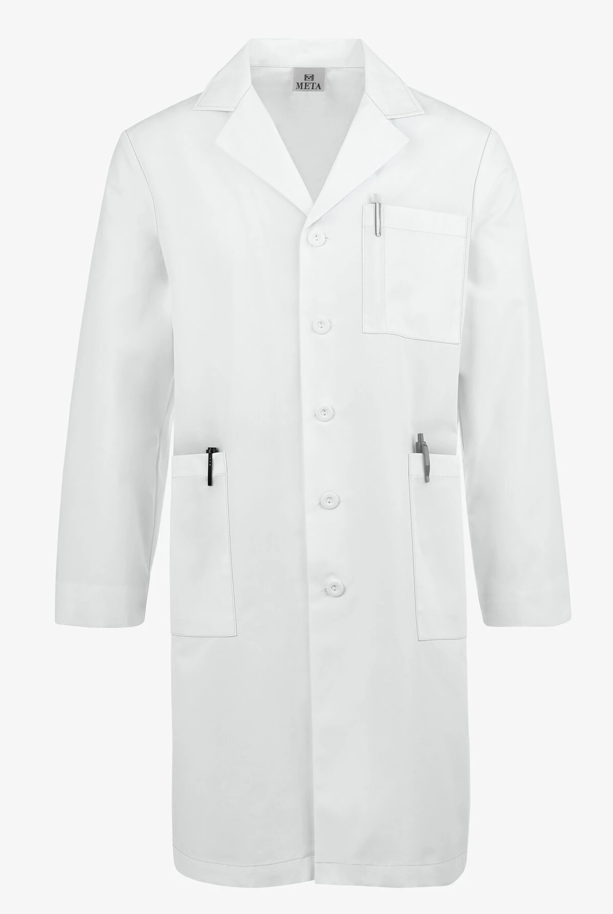 White Swan Meta Men's 40" 5-Pocket Lab Coat